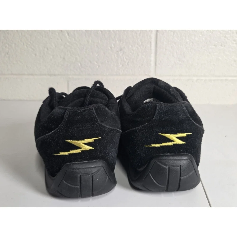 Impact Racing Shoes Low Top Driving Black Leather Mens Sz 9.5